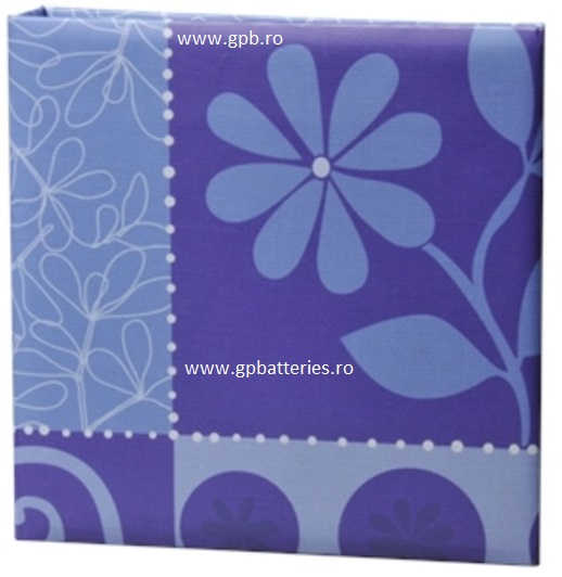 Henzo album Slip In Flower Festival blue pentru 200 poze cu dimensiunea de 100mm x 150mm 