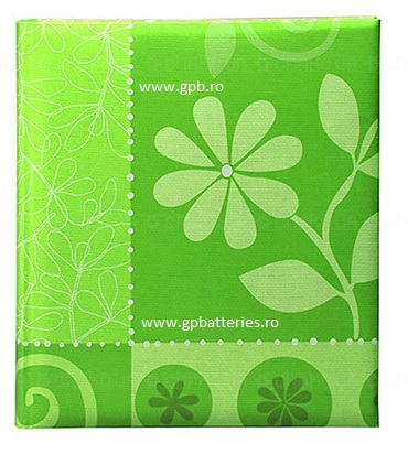 Henzo album Slip In Flower Festival green pentru 200 poze cu dimensiunea de 100mm x 150mm 