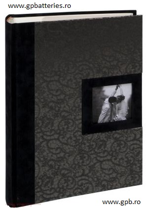 Henzo album Slip In Deluca black pentru 300 poze cu dimensiunea de 10mm x 15mm 