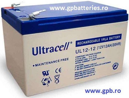 Acumulator etans UltraCell 12V 12A
