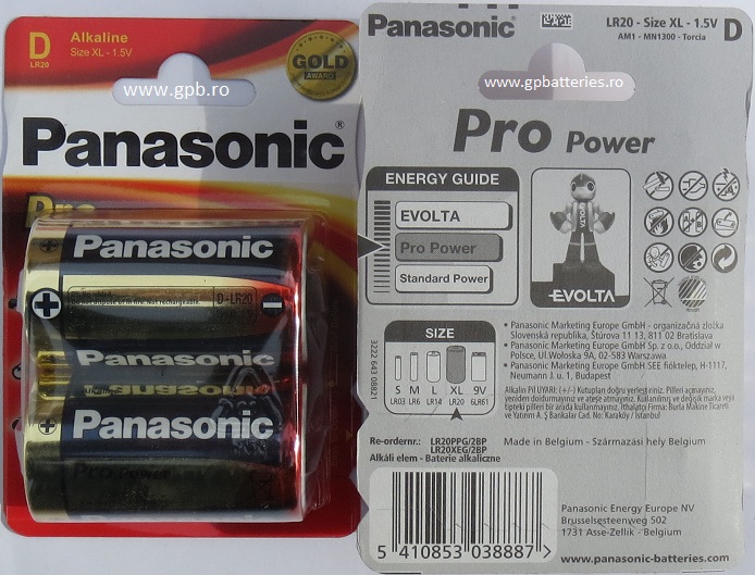 Panasonic baterie alcalina Gold D LR20 