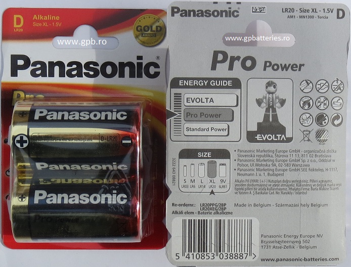 Panasonic baterie alcalina Gold D LR20