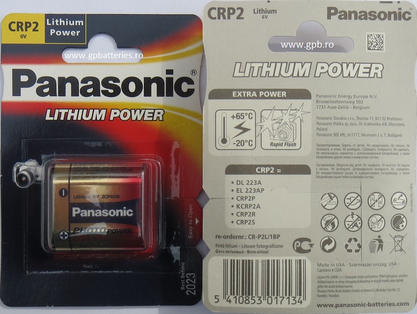 Panasonic baterie litiu CRP2