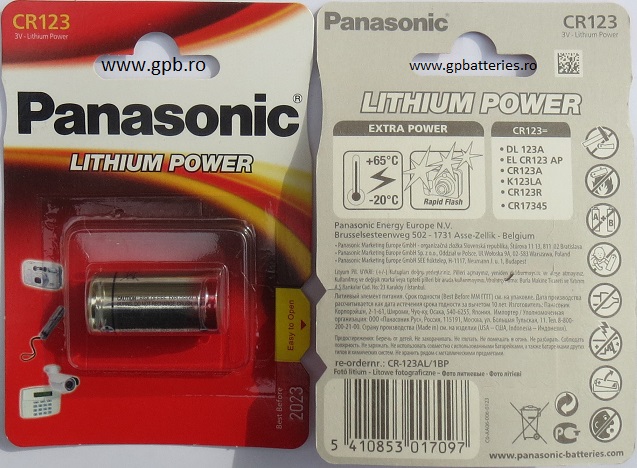 Panasonic baterie CR123A