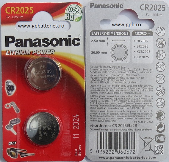 Panasonic baterie litiu 2025