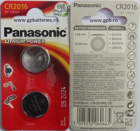 Panasonic baterie litiu 2016