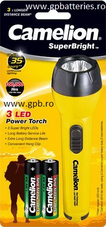 Lanterna Camelion Germania cu 3 LED-uri FL3L2AA2R6P