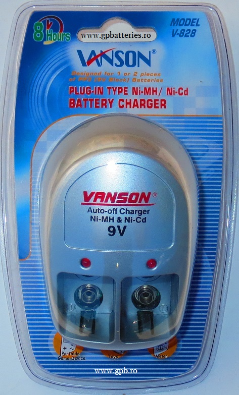 Vanson incarcator pentru acumulatori 9V V-828 inlocuit de noul model PB11 