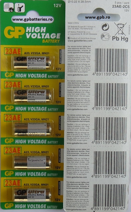 Baterie ultraalcalina GP Batteries 23A blister