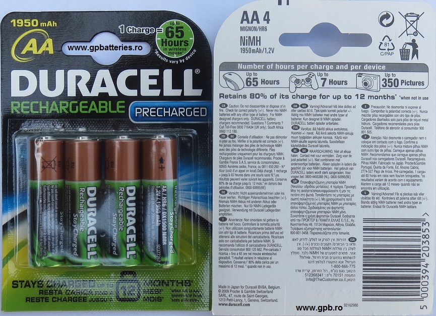 Acumulator DuraCell AA R6 1950mA