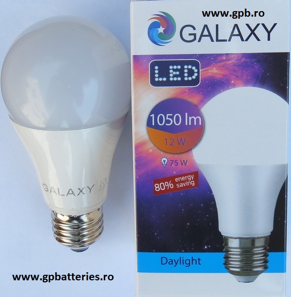 Bec LED E27 12W 6500K A60 balon mare Galaxy