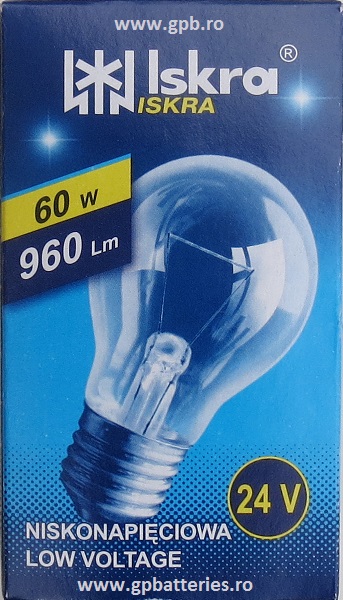 Bec clar E27 60W 24V Iskra