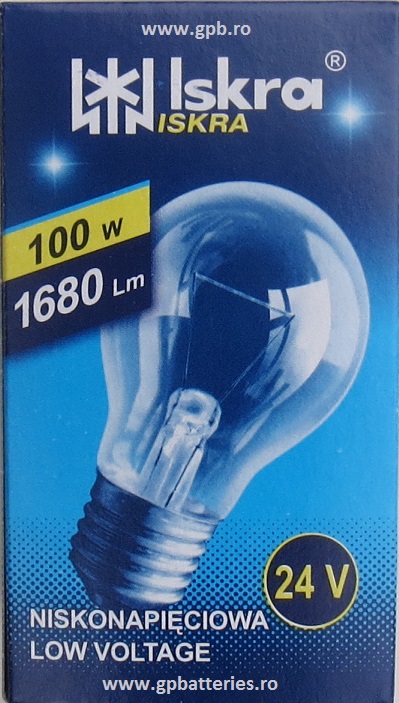 Bec clar E27 100W 24V Iskra