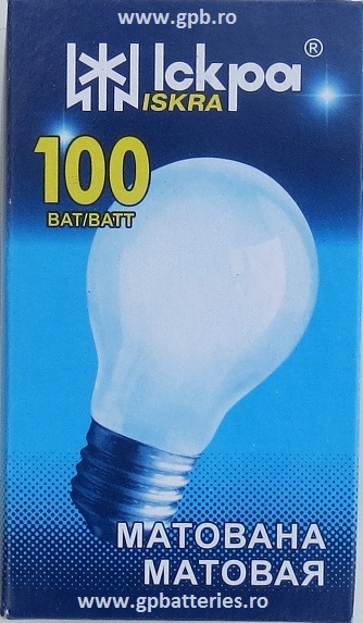 Bec mat balon mic E27 100W 220V Iskra