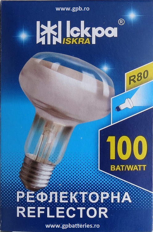 Bec cu reflector E27 R80 100 watt Iskra