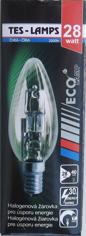 Bec clar lumanare E 14 28 W halogen 230 volti Iskra 