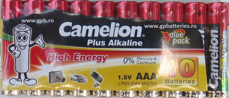 Baterie PLUS alcalina Camelion AAA LR3 bulk 10
