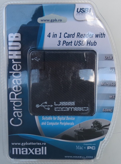 Maxell 4in1 Card Reader cu 3 porturi USB