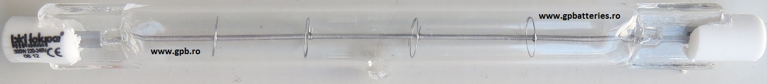Tub halogen 300 watt / 220 volti 118 mm Iskra