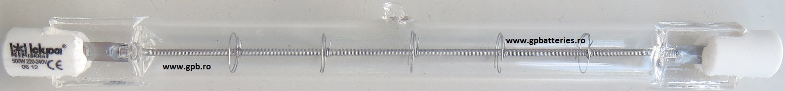 Tub halogen 500 watt / 220 volti 118 mm Iskra