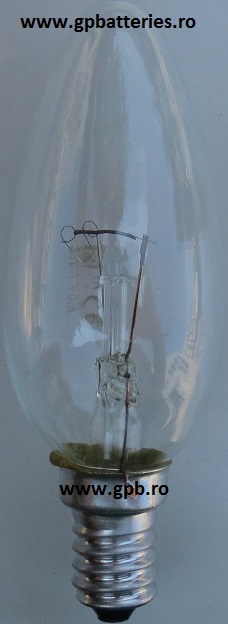 Bec clar lumanare E14 60W 220V Iskra