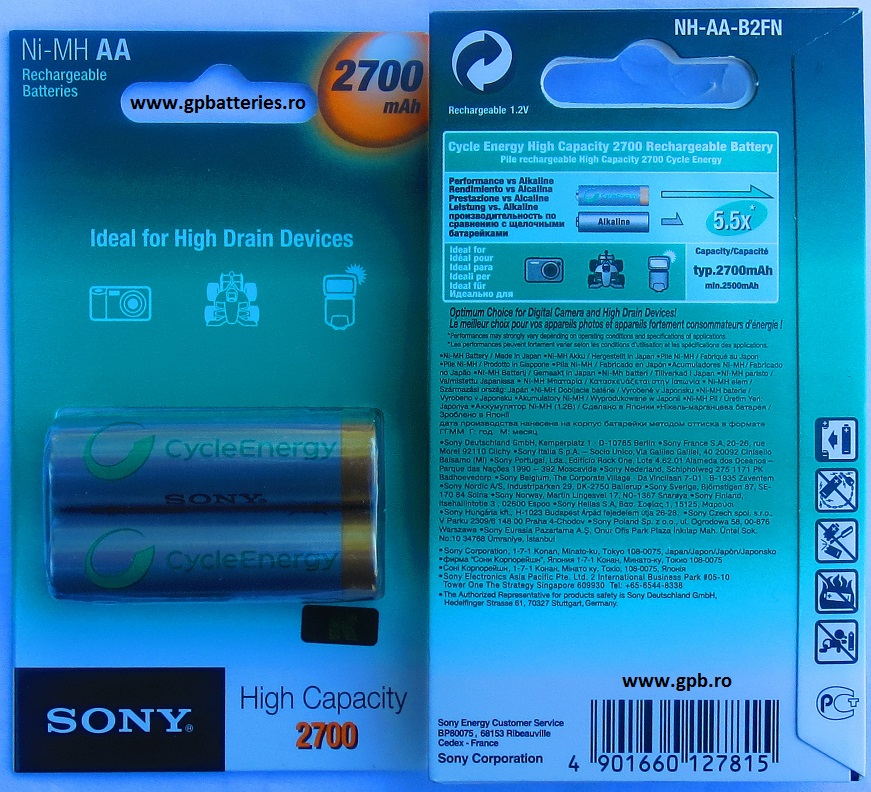 Acumulator AA R6 SONY serie 2700