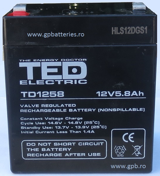 Acumulator etans 12V 5,8A TED AGM