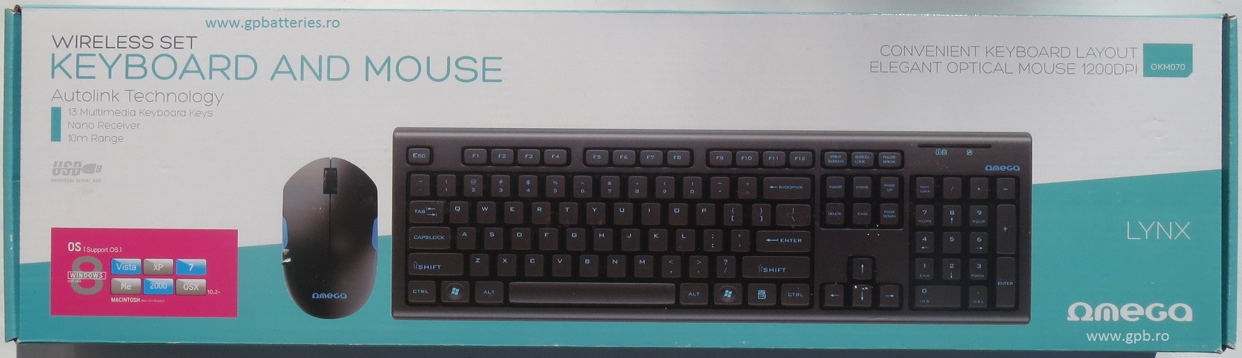 Kit wireless mouse + tastatura Omega LYNX OKM070