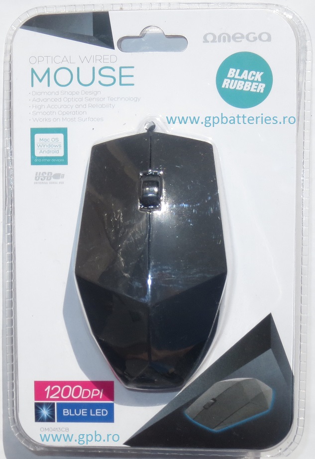 Mouse cu fir Omega OM0413CB