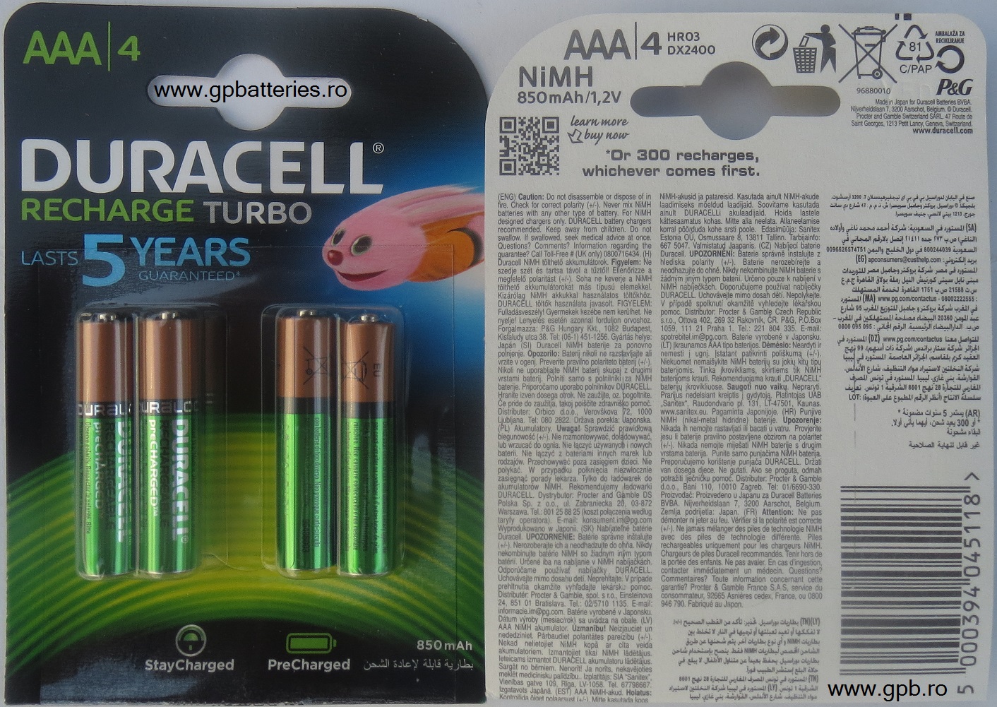 Acumulator Duracell AAA R3 850mA