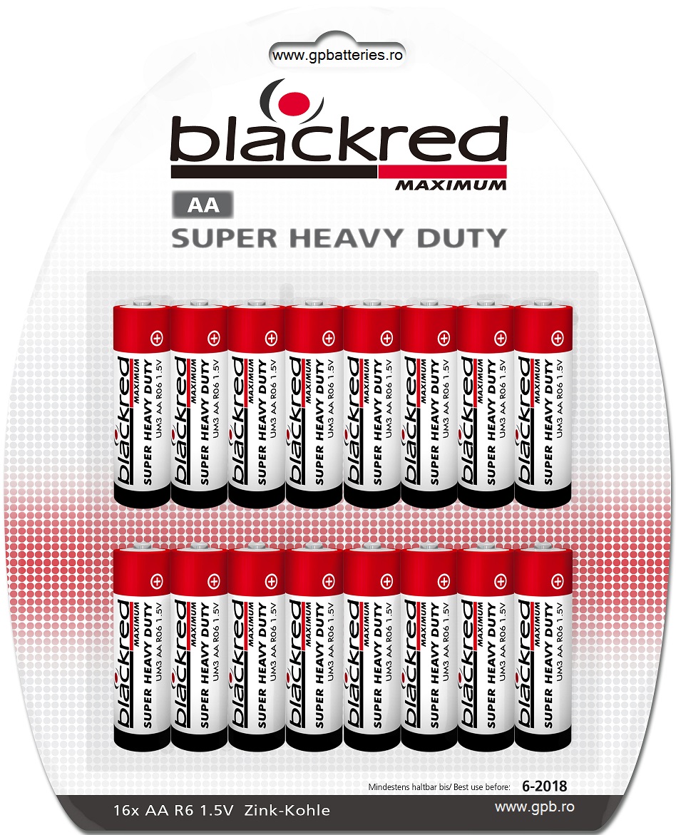 Baterie BlackRed R06 AA super heavy duty blister 16