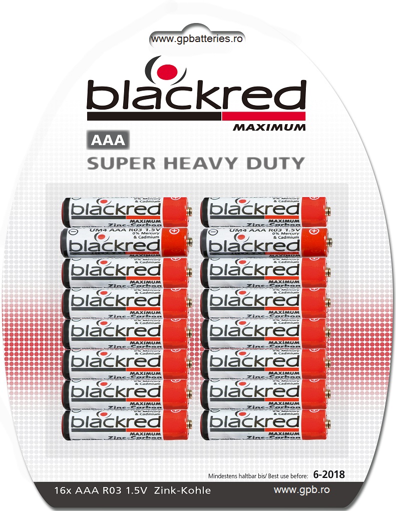Baterie BlackRed R03 AAA super heavy duty blister 16