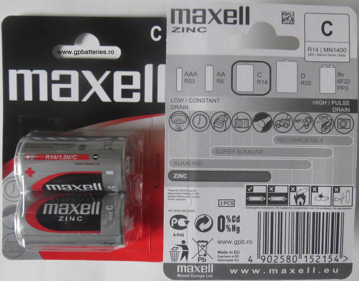 Baterie zinc R14 C Maxell