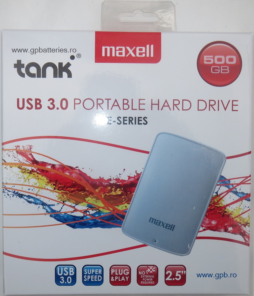 HDD extern portabil Maxell 500Gb E-series