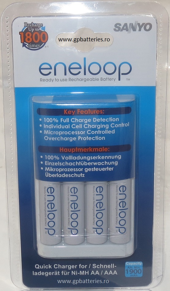 Incarcator rapid Eneloop include 4 buc. R6 cod MQR-06