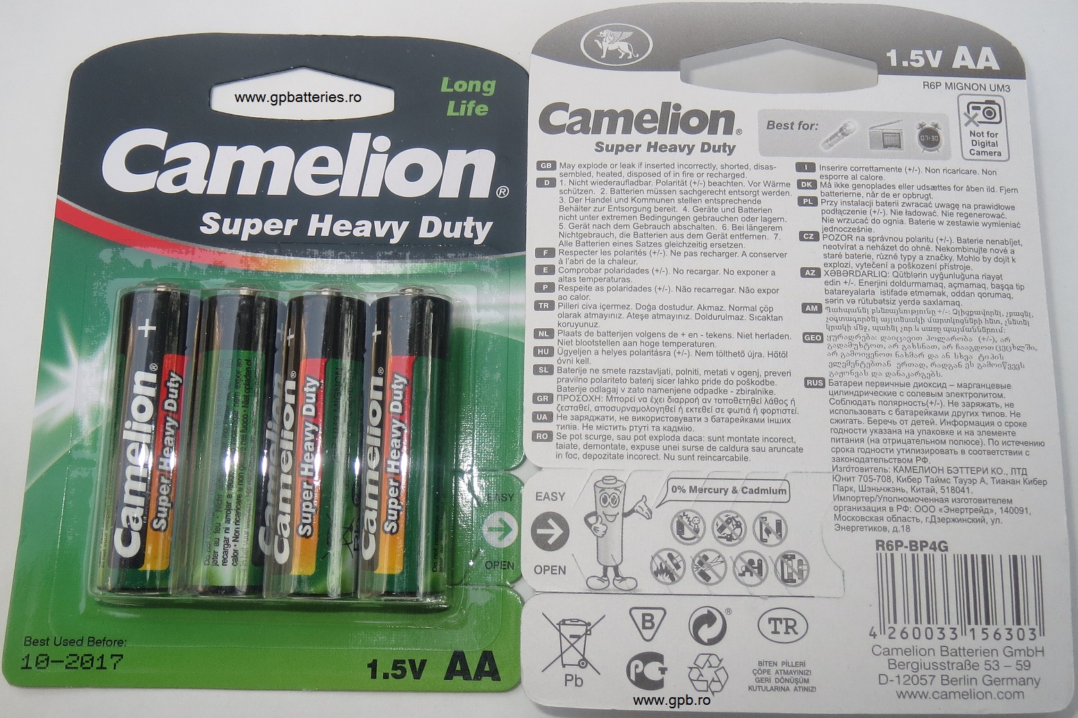 Camelion Germania baterie Long Life Super Heavy Duty AA (R6) B4