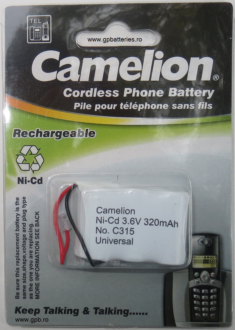 Acumulator Camelion C315 Ni-Cd minim 300mA