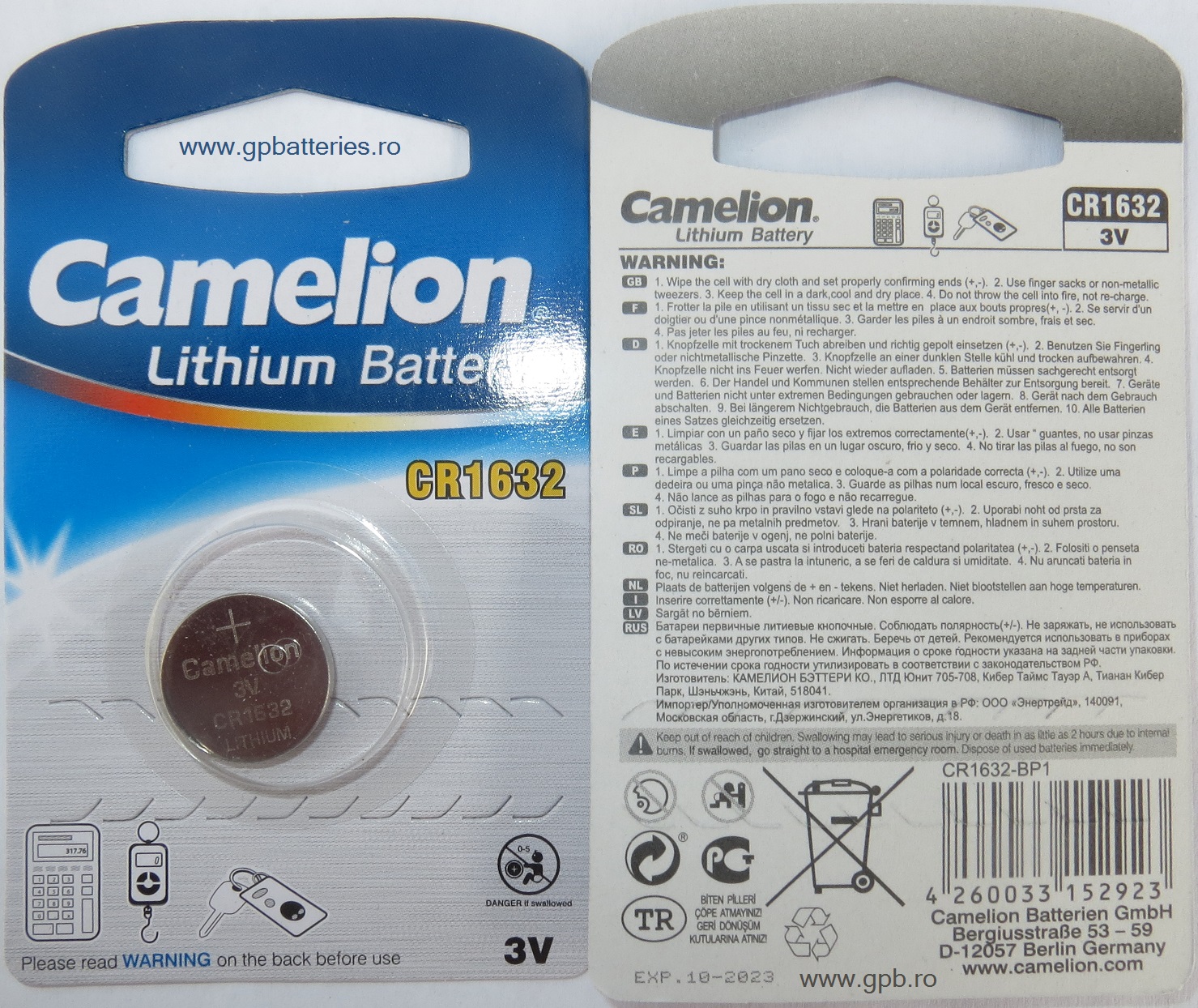 Camelion baterie litiu CR1632