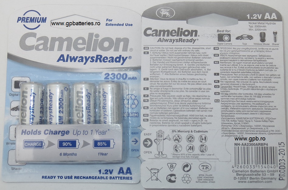 Acumulatori Camelion Always Ready AA 2300 B4