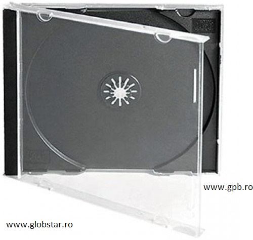 CD carcasa normala transparent + negru