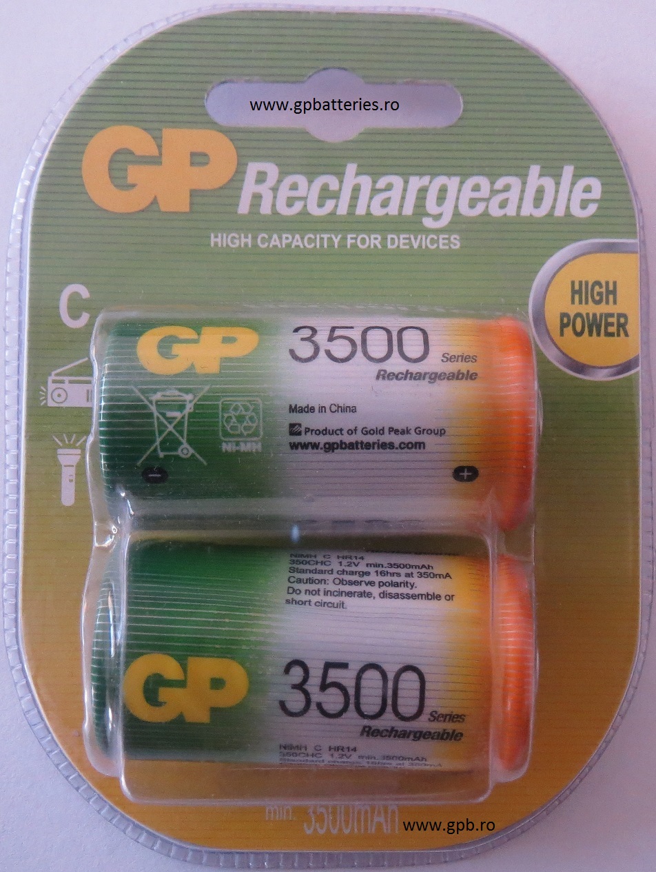 Acumulator Ni-MH 3500mA R14 C GP Batteries blister 2