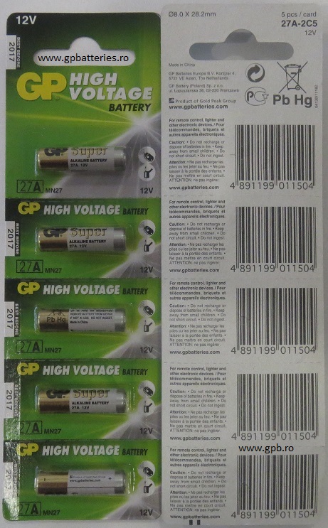 Baterie superalcalina 27A GP Batteries