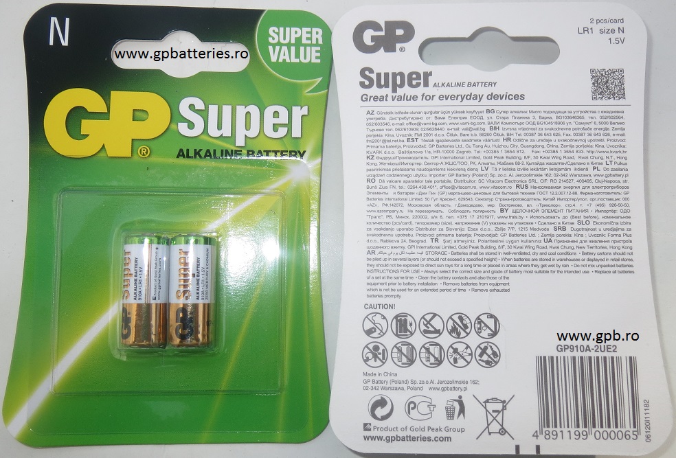 Baterie superalcalina LR1 910A GP Batteries