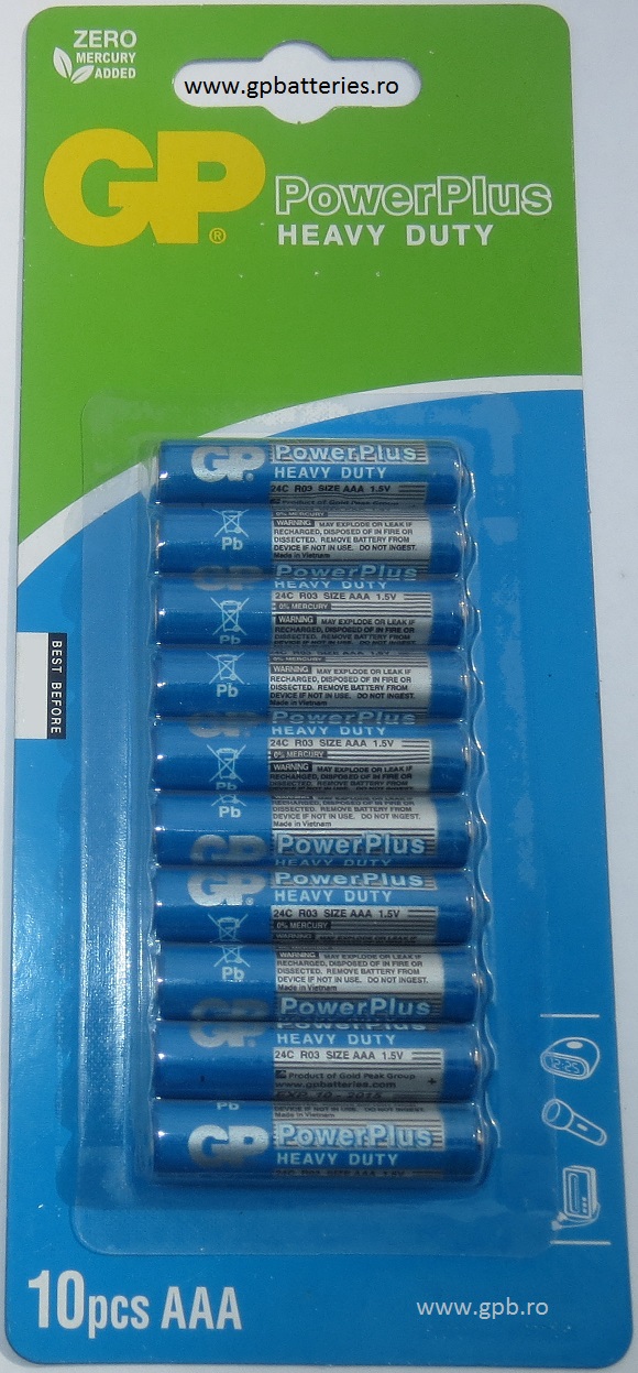 Baterie albastra nealcalina AAA R3 GP Batteries B10