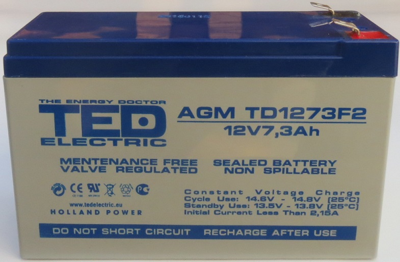 Acumulator etans 12V 7,3A TED AGM
