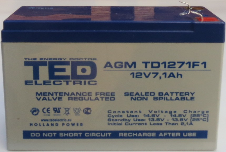 Acumulator etans 12V 7,1A TED AGM