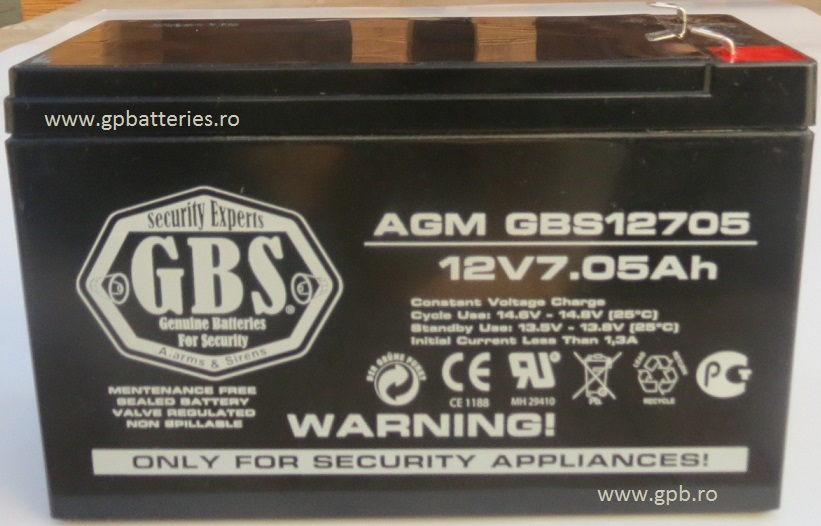 Acumulator AGM 12V 7,05A GBS