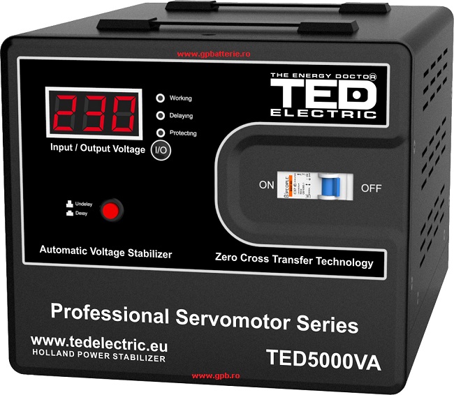 Stabilizator retea maxim 5000VA cu servomotor TED5000SVC