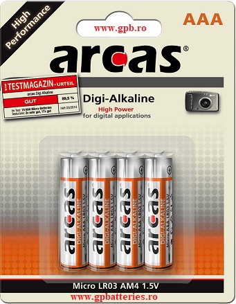 Arcas Germania baterie DIGI alcalina AAA (LR3) B4