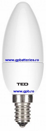Bec LED lumanare E14/ 3W /220V/6400K C37 250lm TED403R